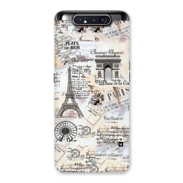 Paris Paper Back Case for Galaxy A80