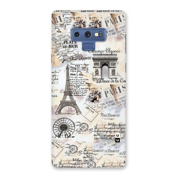 Paris Paper Back Case for Galaxy Note 9