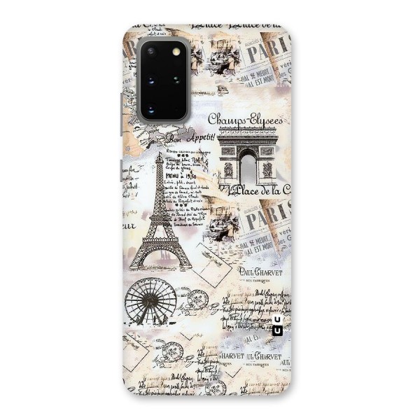 Paris Paper Back Case for Galaxy S20 Plus