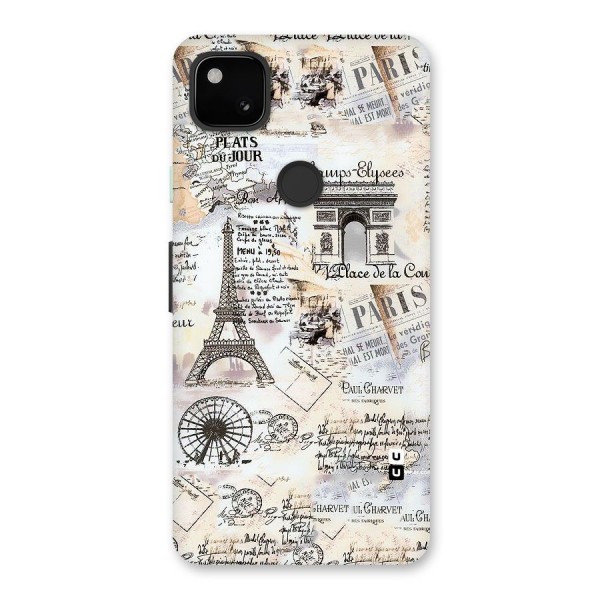 Paris Paper Back Case for Google Pixel 4a