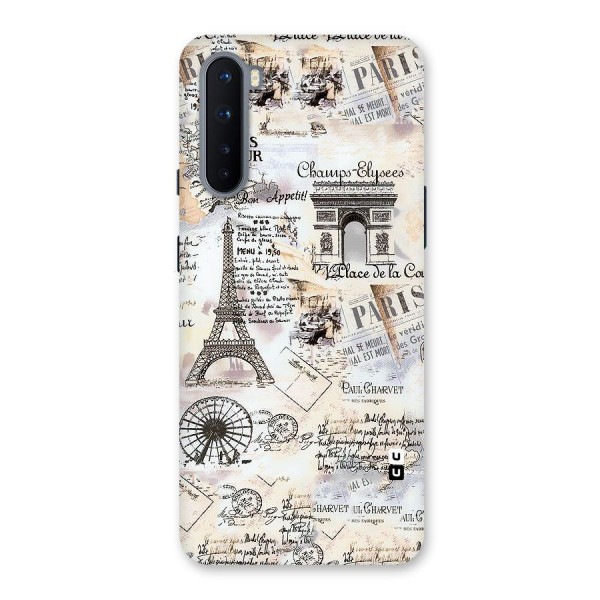 Paris Paper Back Case for OnePlus Nord