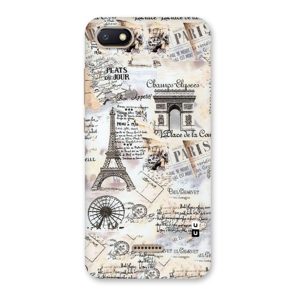 Paris Paper Back Case for Redmi 6A