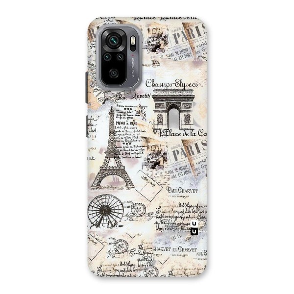 Paris Paper Back Case for Redmi Note 10