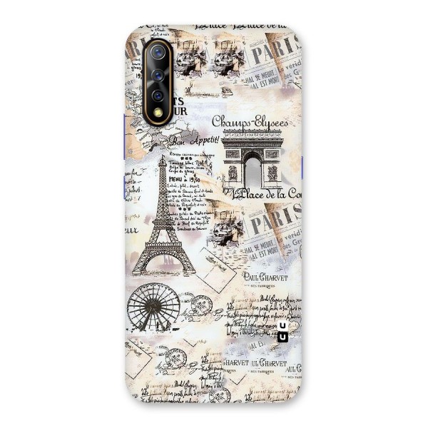 Paris Paper Back Case for Vivo S1