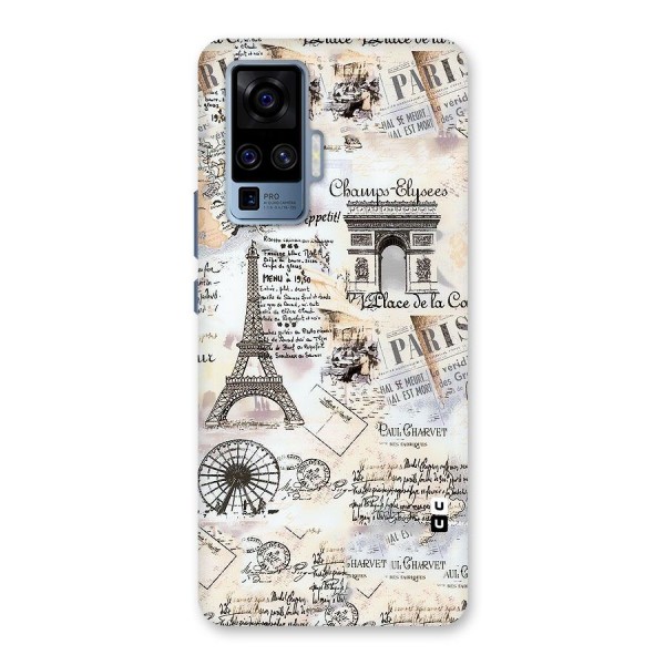 Paris Paper Back Case for Vivo X50 Pro