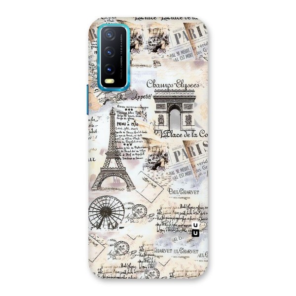 Paris Paper Back Case for Vivo Y20