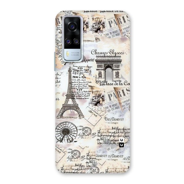 Paris Paper Back Case for Vivo Y51A