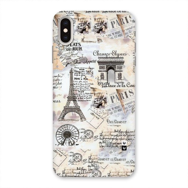 Paris Paper Back Case for iPhone XS Max