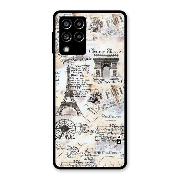 Paris Paper Glass Back Case for Galaxy M53 5G