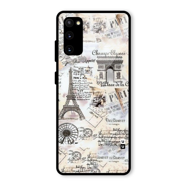 Paris Paper Glass Back Case for Galaxy S20 FE