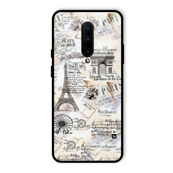 Paris Paper Glass Back Case for OnePlus 7 Pro