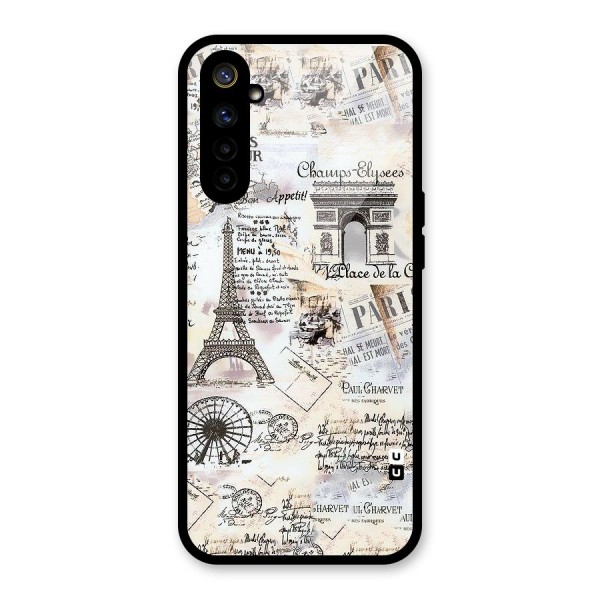 Paris Paper Glass Back Case for Realme 6