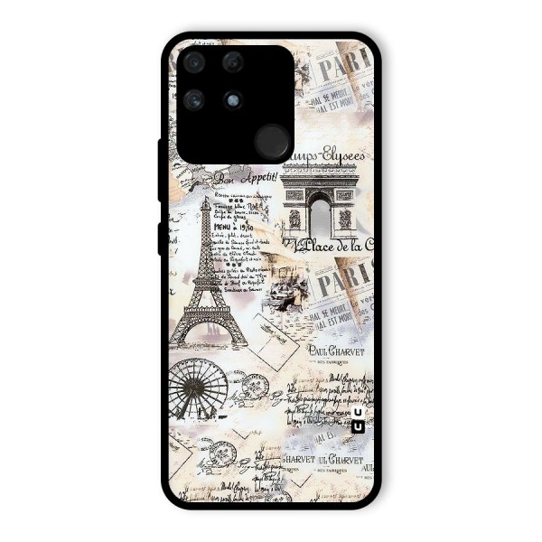 Paris Paper Glass Back Case for Realme Narzo 50A