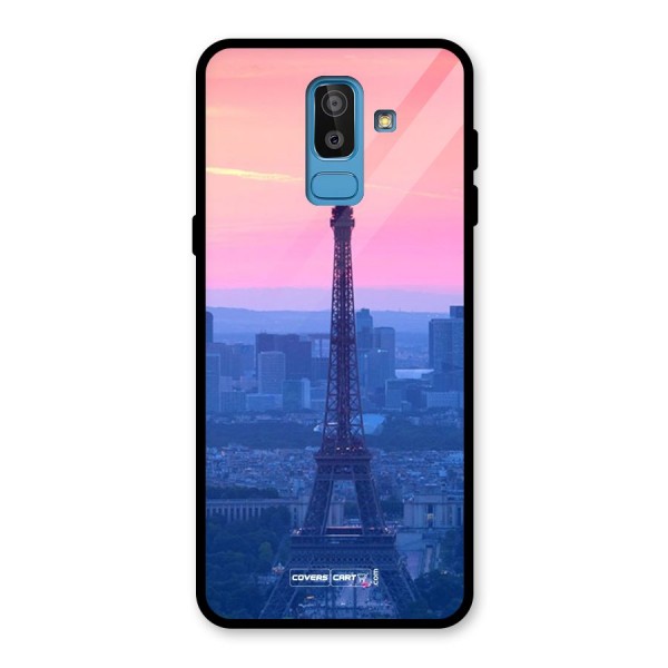 Paris Tower Glass Back Case for Galaxy J8