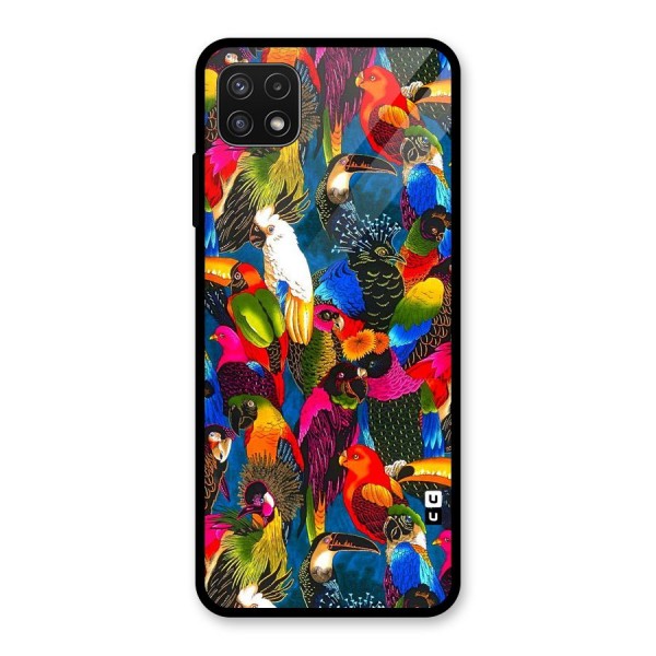 Parrot Art Glass Back Case for Galaxy A22 5G