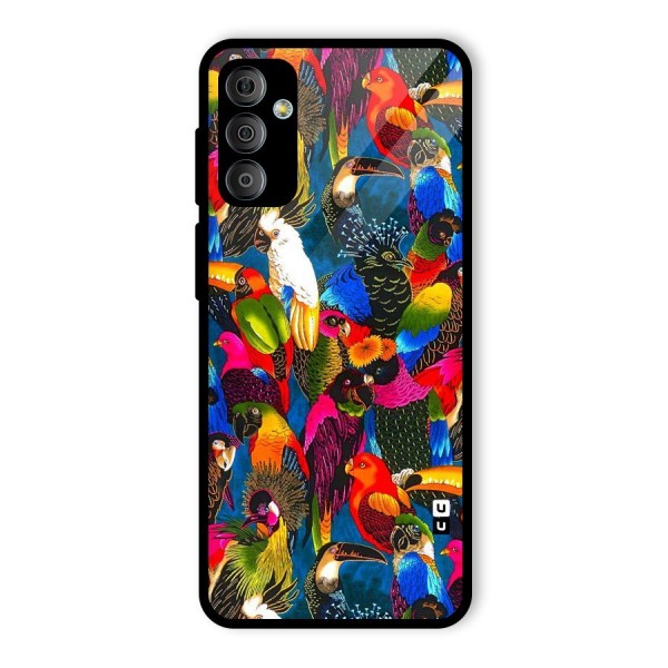 Parrot Art Glass Back Case for Galaxy F23