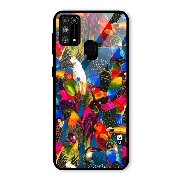 Parrot Art Glass Back Case for Galaxy F41