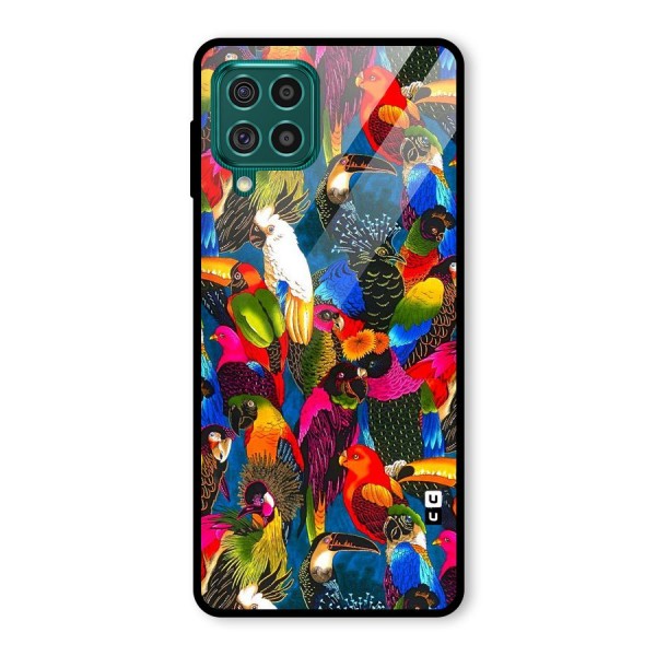 Parrot Art Glass Back Case for Galaxy F62