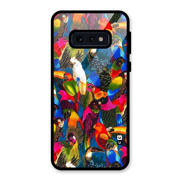 Parrot Art Glass Back Case for Galaxy S10e