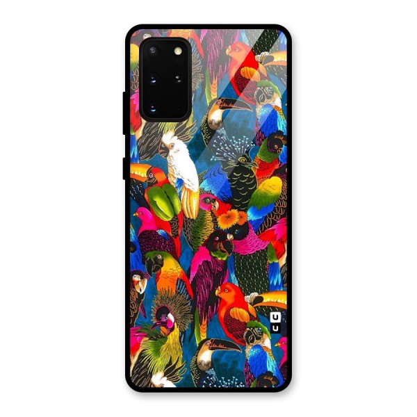 Parrot Art Glass Back Case for Galaxy S20 Plus