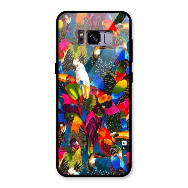 Parrot Art Glass Back Case for Galaxy S8