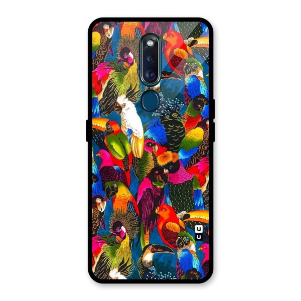 Parrot Art Glass Back Case for Oppo F11 Pro