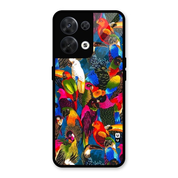 Parrot Art Glass Back Case for Oppo Reno8 5G