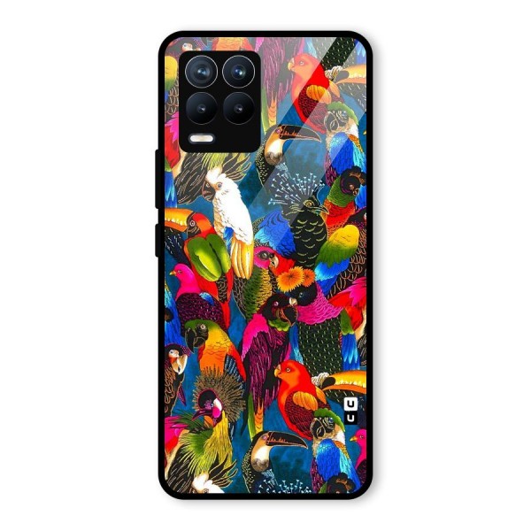 Parrot Art Glass Back Case for Realme 8 Pro