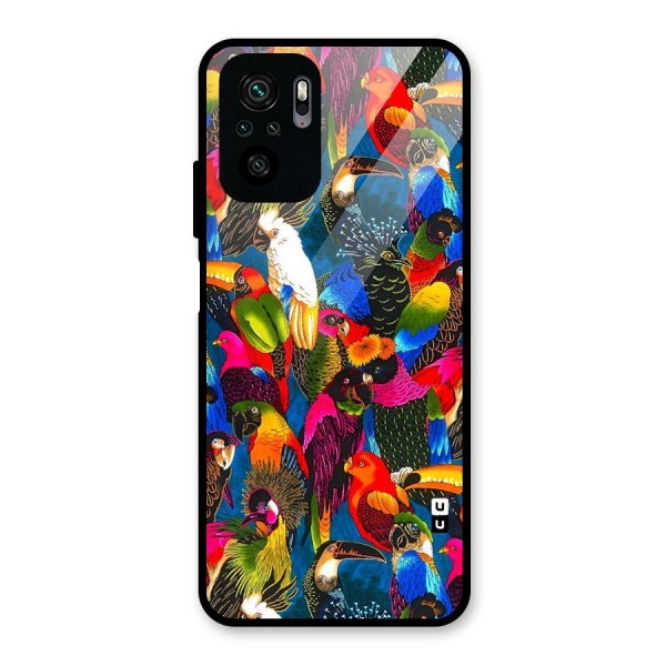 Parrot Art Glass Back Case for Redmi Note 10