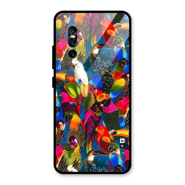 Parrot Art Glass Back Case for Vivo V15 Pro