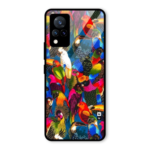 Parrot Art Glass Back Case for Vivo V21 5G