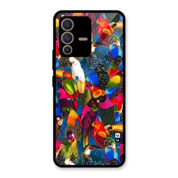 Parrot Art Glass Back Case for Vivo V23 5G