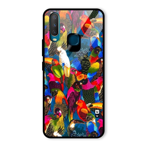 Parrot Art Glass Back Case for Vivo Y12