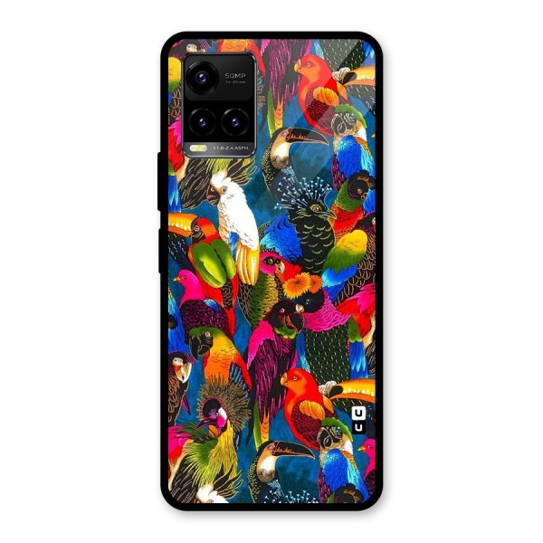 Parrot Art Glass Back Case for Vivo Y21 2021