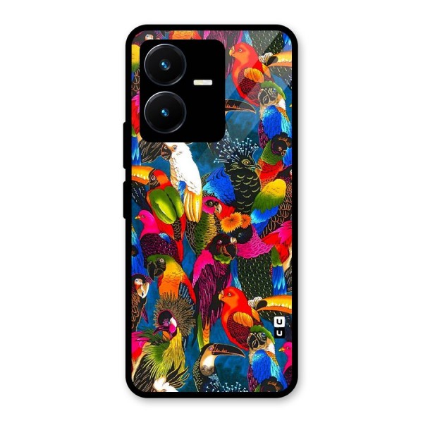 Parrot Art Glass Back Case for Vivo Y22