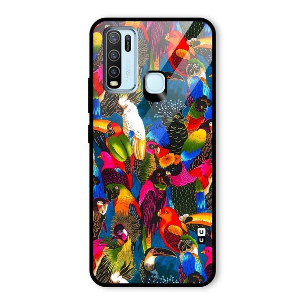 Parrot Art Glass Back Case for Vivo Y30