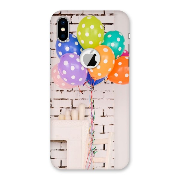 Party Balloons Back Case for iPhone XS Logo Cut