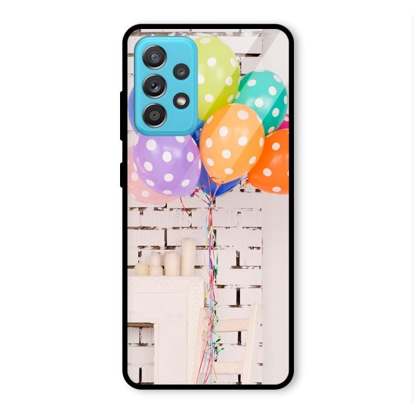 Party Balloons Glass Back Case for Galaxy A52s 5G