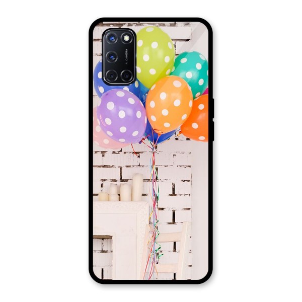 Party Balloons Glass Back Case for Oppo A52