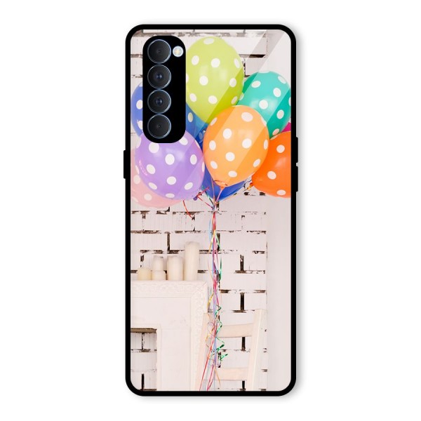 Party Balloons Glass Back Case for Oppo Reno4 Pro