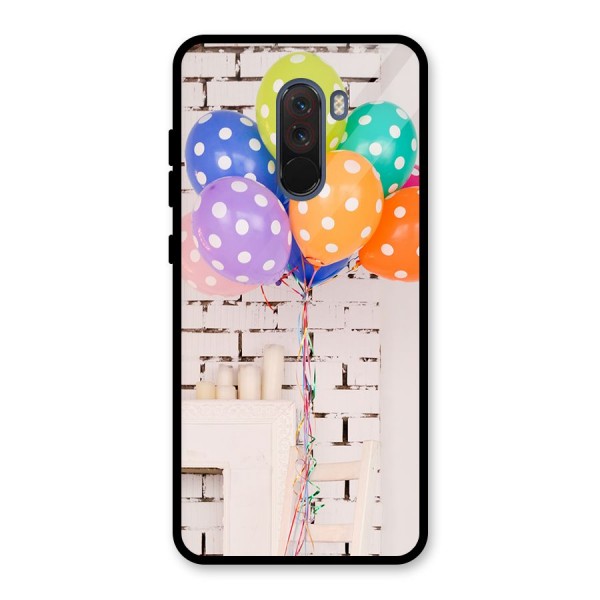 Party Balloons Glass Back Case for Poco F1