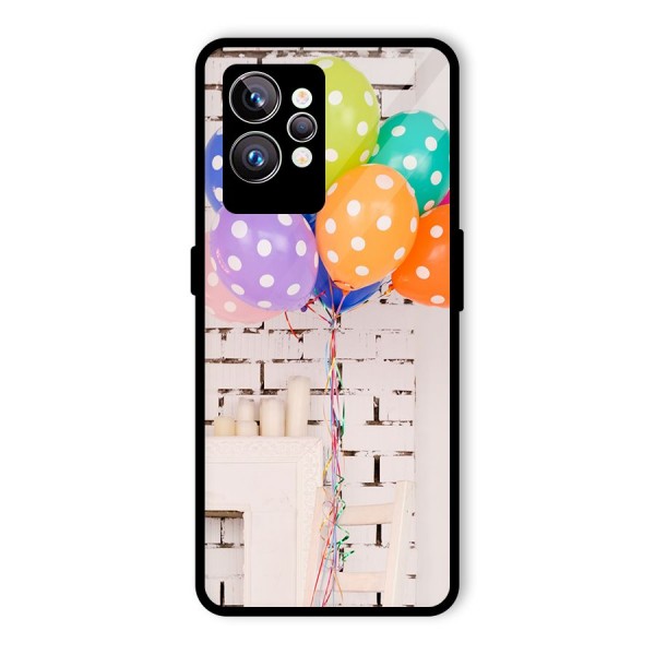 Party Balloons Glass Back Case for Realme GT2 Pro