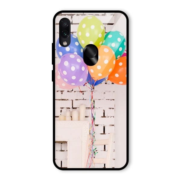 Party Balloons Glass Back Case for Redmi Note 7