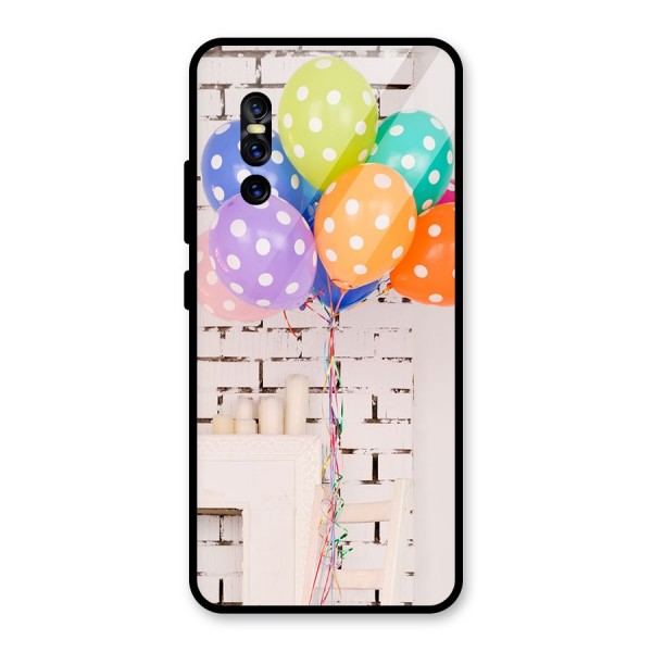 Party Balloons Glass Back Case for Vivo V15 Pro