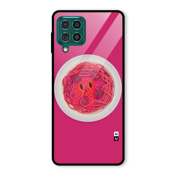 Pasta Cute Glass Back Case for Galaxy F62