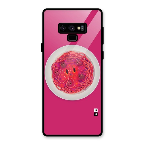 Pasta Cute Glass Back Case for Galaxy Note 9