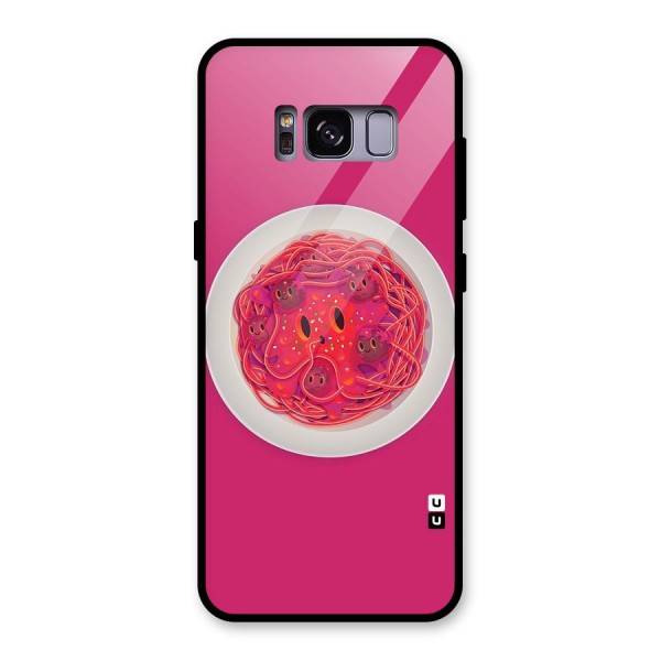 Pasta Cute Glass Back Case for Galaxy S8