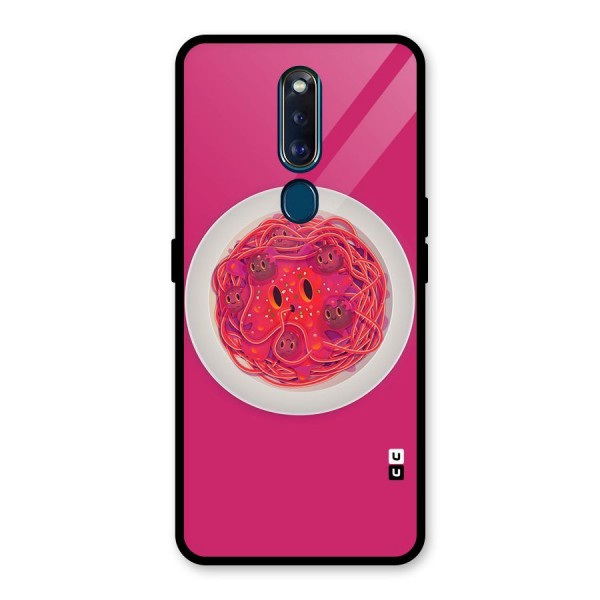 Pasta Cute Glass Back Case for Oppo F11 Pro