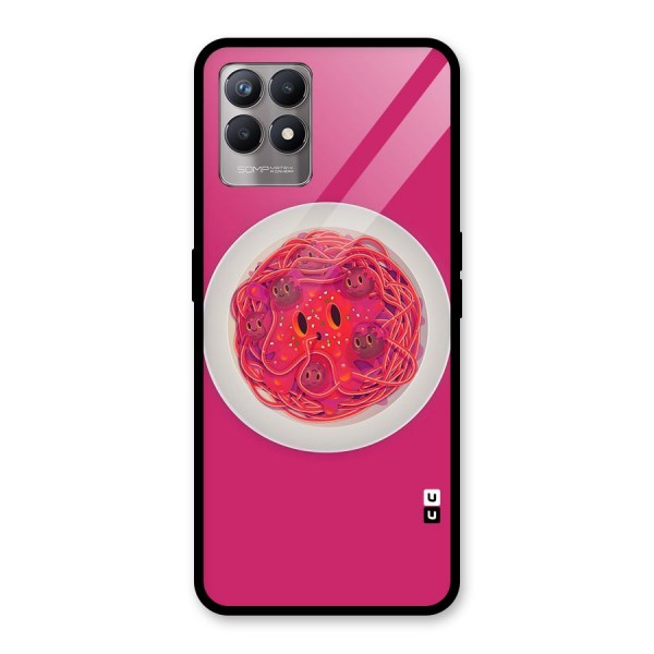 Pasta Cute Glass Back Case for Realme 8i