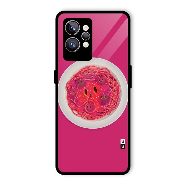 Pasta Cute Glass Back Case for Realme GT2 Pro